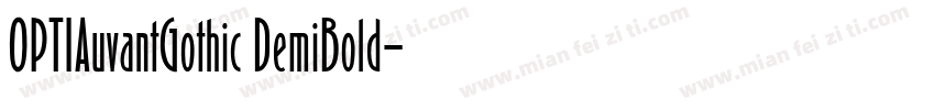 OPTIAuvantGothic DemiBold字体转换